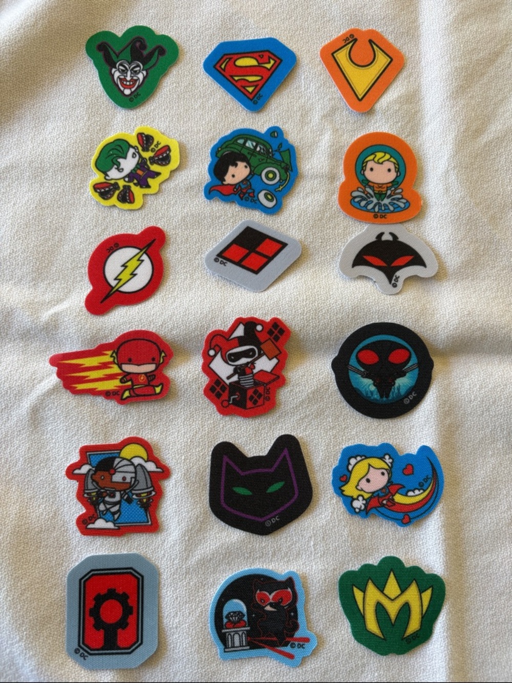 DC Comics Mini Character Stickers - Superhero Set